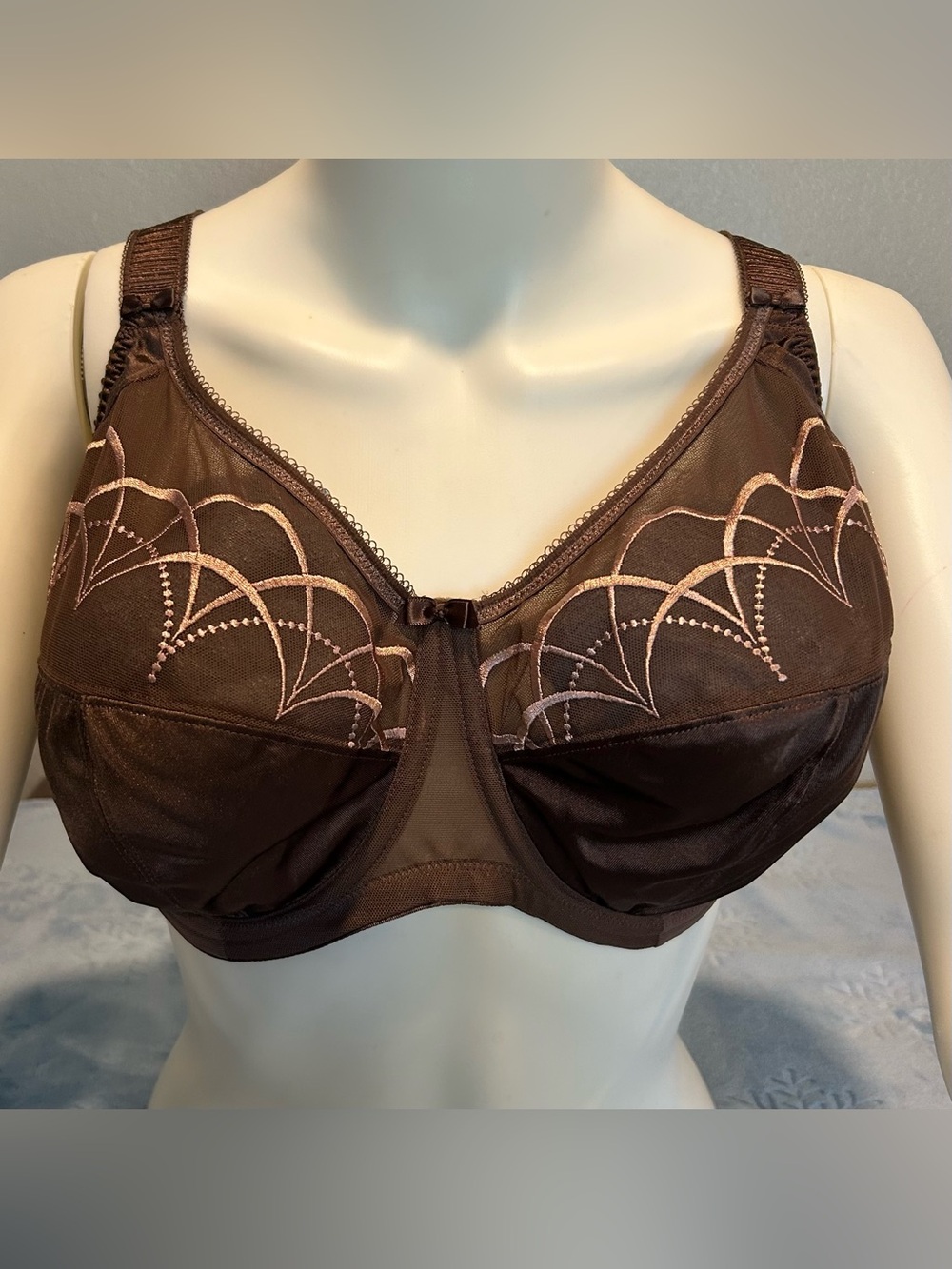 Elomi Cate Full Coverage Underwire Bra Pecan Nude 46DD NWT Comfort Support